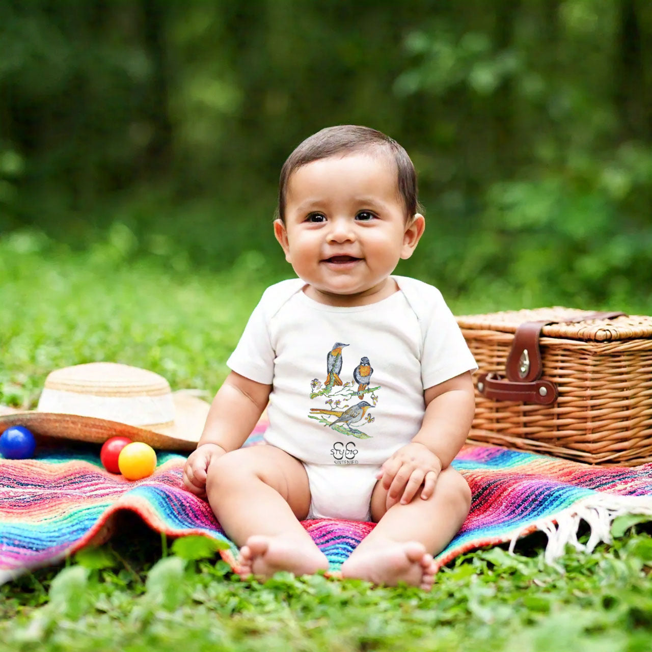 Three Robins Baby Grow